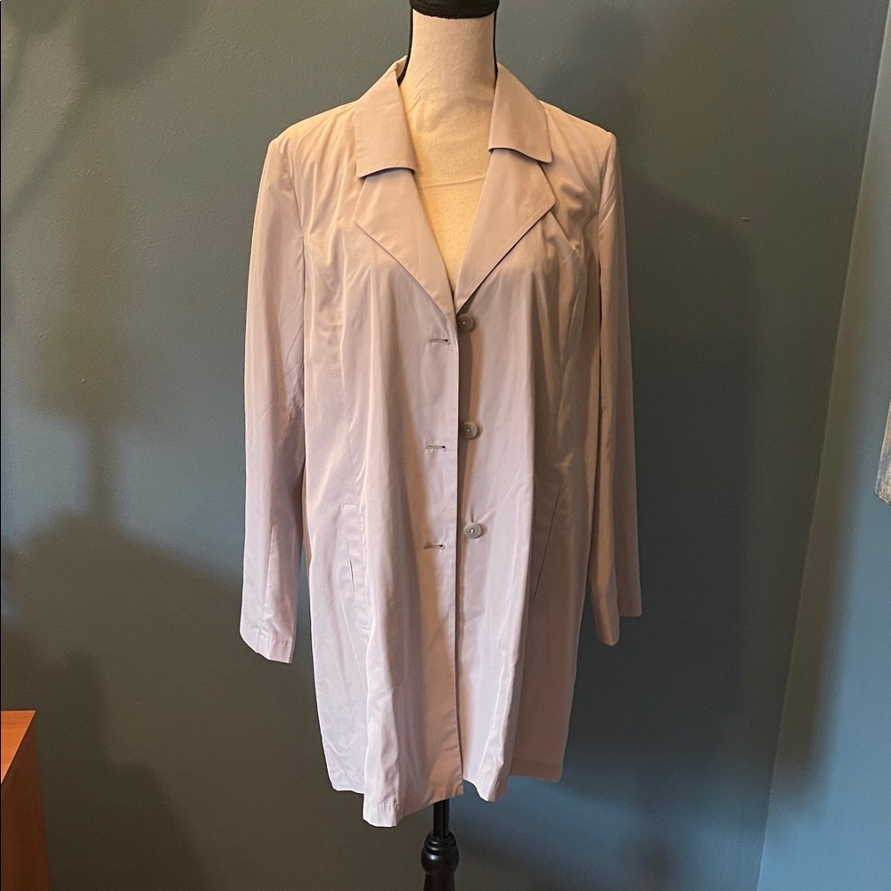 J. Jill Women's Silver Lightweight Trench Coat